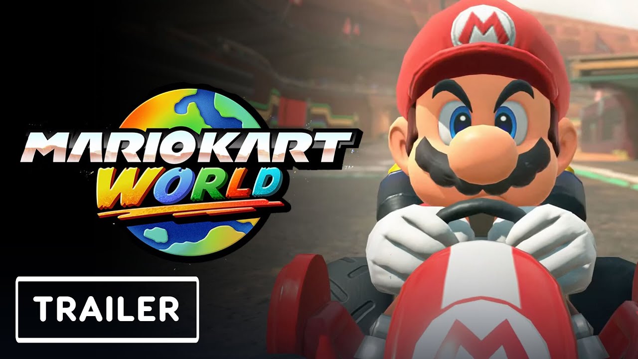 ニューヨークコースを走るマリオとリンク